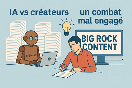 Illustration IA et Big Rock Content