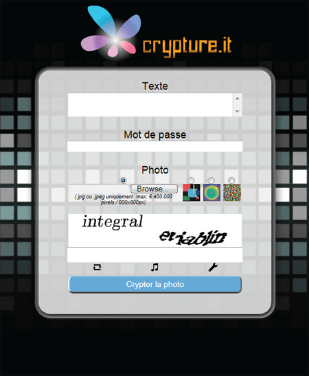 JulienRio.com: crypture.it: encrypt your sensitive data into pictures